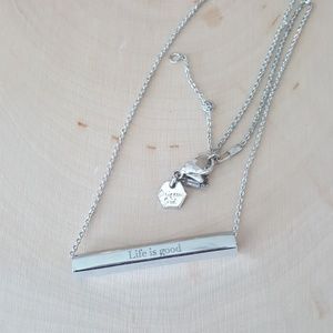 Origami owl neclace.  Life is good.